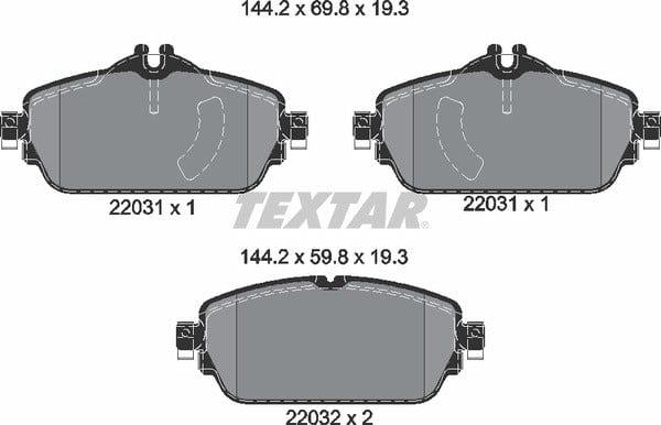 Textar Brake Pads Full Set Of 4 Front 2203101 - image 5