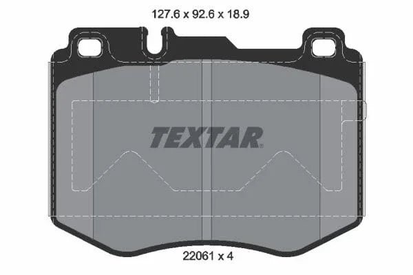 Textar Brake Pads Full Set Of 4 Front 2206101 - image 4