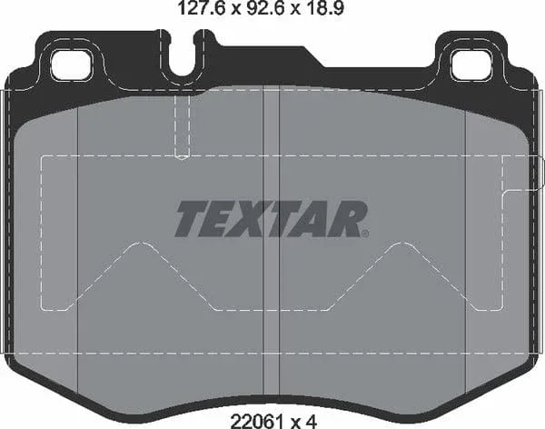 Textar Brake Pads Full Set Of 4 Front 2206101 - image 5