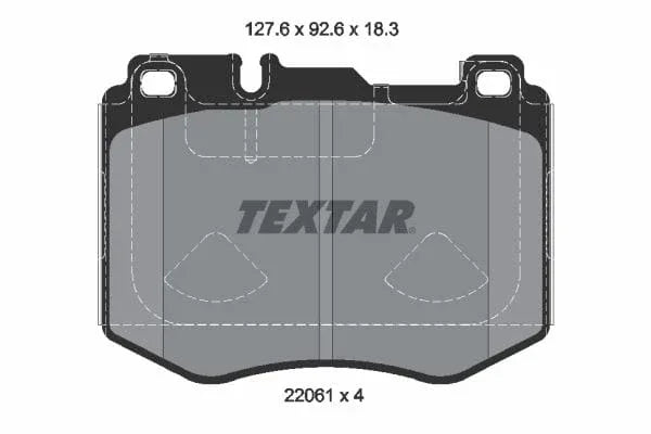 Textar Brake Pads Full Set Of 4 Front 2206103 - image 4