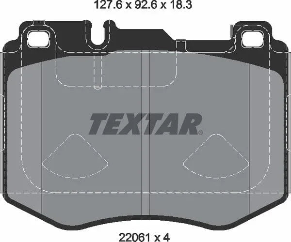 Textar Brake Pads Full Set Of 4 Front 2206103 - image 5