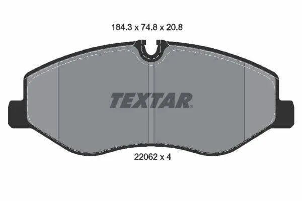 Textar Brake Pads Full Set Of 4 Front 2206201 - image 4