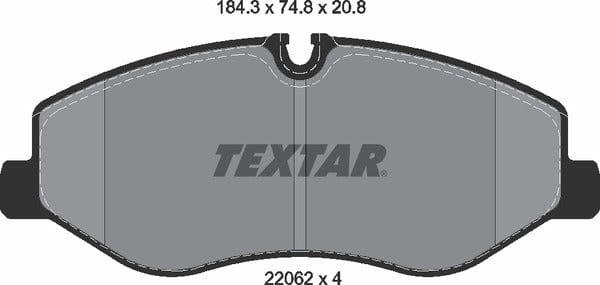 Textar Brake Pads Full Set Of 4 Front 2206201 - image 5