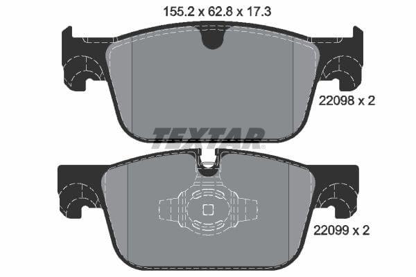 Textar Brake Pads Full Set Of 4 Front 2209801 - image 4