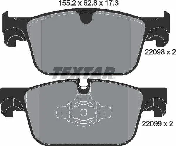 Textar Brake Pads Full Set Of 4 Front 2209801 - image 5