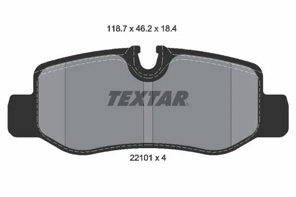 Textar Brake Pads Set Brake Pads Full Set Of 4 Rear 2210101 - image 4