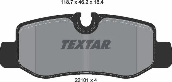 Textar Brake Pads Set Brake Pads Full Set Of 4 Rear 2210101 - image 5