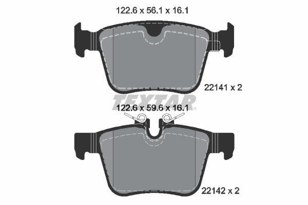 Textar Brake Pads Set Brake Pads Full Set Of 4 Rear 2214101 - image 4