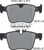 Textar Brake Pads Set Brake Pads Full Set Of 4 Rear 2214101 thumbnail