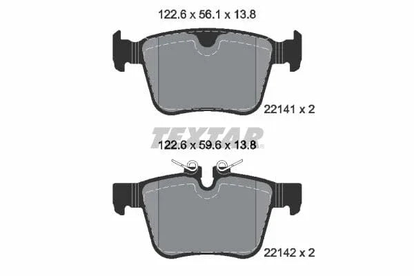 Textar Brake Pads Set Brake Pads Full Set Of 4 Rear 2214103 - image 4