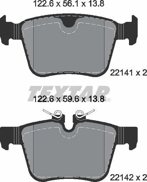 Textar Brake Pads Set Brake Pads Full Set Of 4 Rear 2214103 - image 5