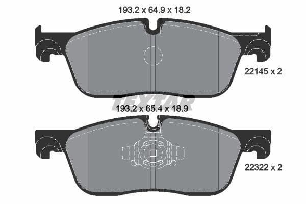 Textar Brake Pads Full Set Of 4 Front 2214501 - image 4