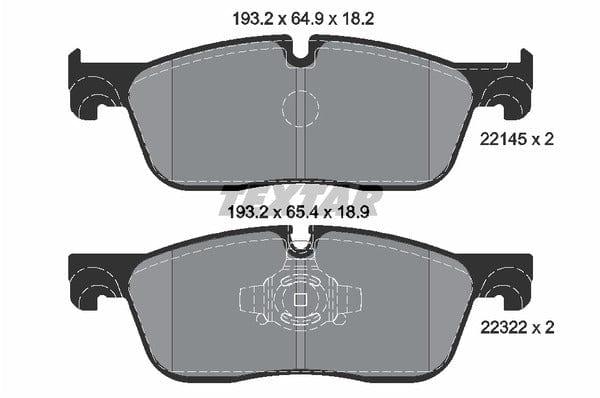 Textar Brake Pads Full Set Of 4 Front 2214501 - image 5