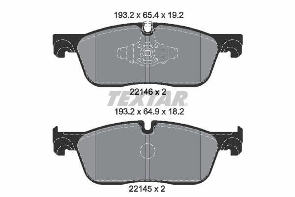 Textar Brake Pads Full Set Of 4 Front 2214601 - image 4