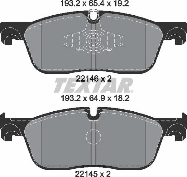 Textar Brake Pads Full Set Of 4 Front 2214601 - image 5