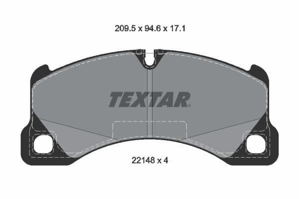 Textar Brake Pads Full Set Of 4 Front 2214801 - image 4