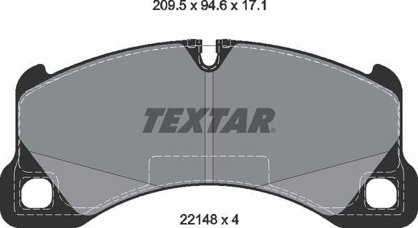 Textar Brake Pads Full Set Of 4 Front 2214801 - image 5