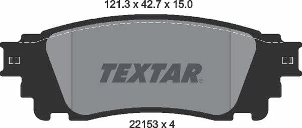 Textar Brake Pads Set Brake Pads Full Set Of 4 Rear 2215301 - image 5