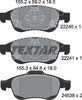 Textar Brake Pads Full Set Of 4 Front 2224001 thumbnail
