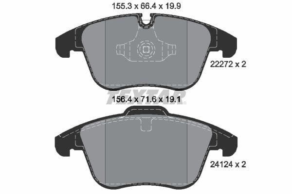 Textar Brake Pads Full Set Of 4 Front 2227201 - image 4