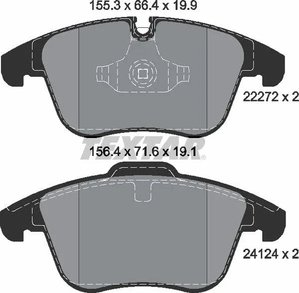 Textar Brake Pads Full Set Of 4 Front 2227201 - image 5