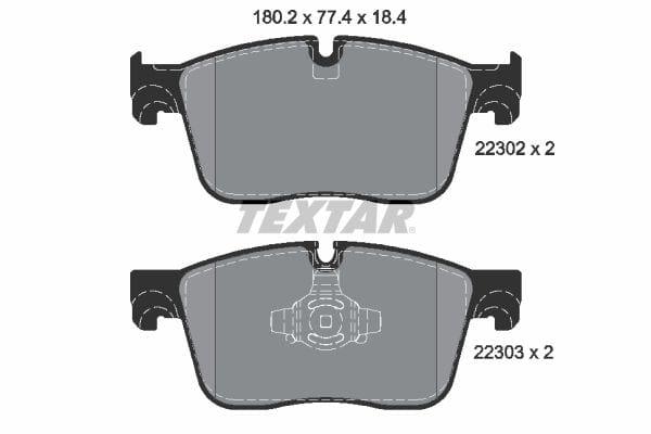 Textar Brake Pads Full Set Of 4 Front 2230201 - image 4