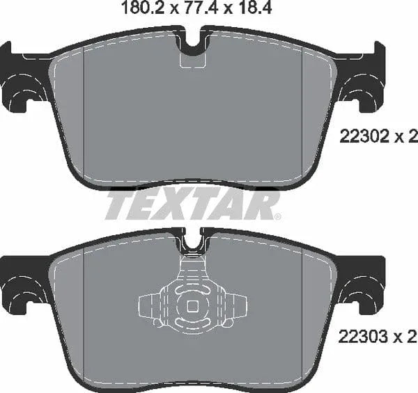 Textar Brake Pads Full Set Of 4 Front 2230201 - image 5