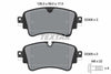 Textar Brake Pads Full Set Of 4 Rear With Brake Caliper Screws 2230801 thumbnail