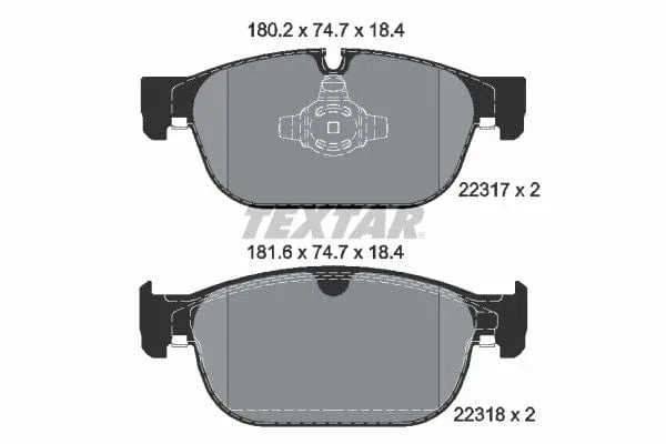 Textar Brake Pads Full Set Of 4 Front 2231701 - image 4
