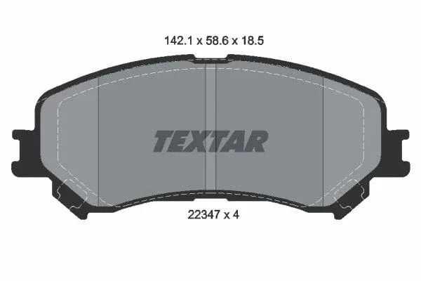 Textar Brake Pads Full Set Of 4 Front 2234701 - image 4