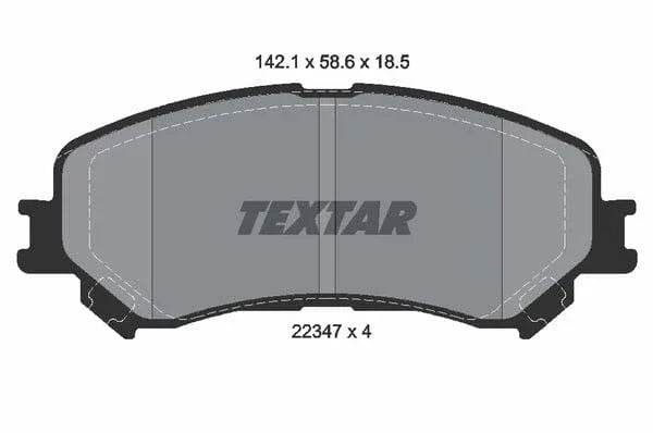 Textar Brake Pads Full Set Of 4 Front 2234701 - image 5