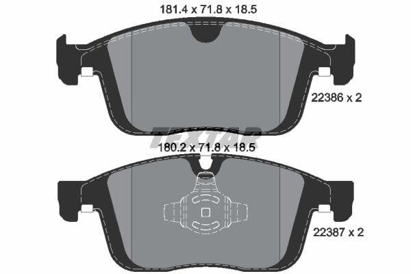 Textar Brake Pads Full Set Of 4 Front 2238601 - image 4