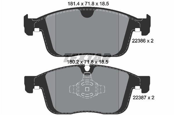 Textar Brake Pads Full Set Of 4 Front 2238601 - image 5