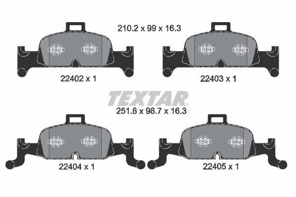 Textar Brake Pads Full Set Of 4 Front 2240201 - image 4