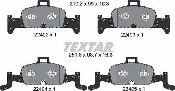 Textar Brake Pads Full Set Of 4 Front 2240201 - image 5