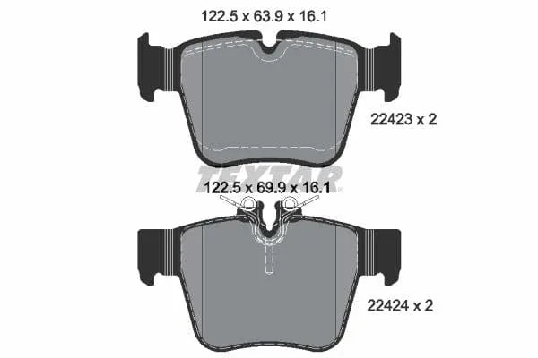 Textar Brake Pads Set Brake Pads Full Set Of 4 Rear 2242301 - image 4