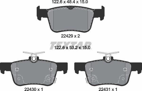 Textar Brake Pads Set Brake Pads Full Set Of 4 Rear 2242901 - image 5