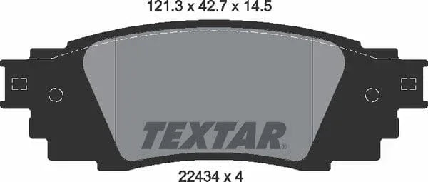 Textar Brake Pads Set Brake Pads Full Set Of 4 Rear 2243401 - image 5