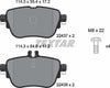 Textar Brake Pads Full Set Of 4 Rear With Brake Caliper Screws 2243701 thumbnail