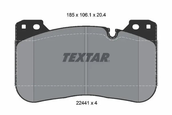 Textar Brake Pads Full Set Of 4 Front 2244101 - image 4