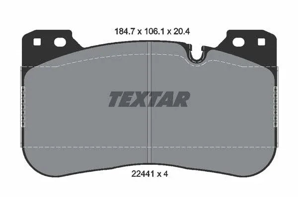 Textar Brake Pads Full Set Of 4 Front 2244101 - image 5