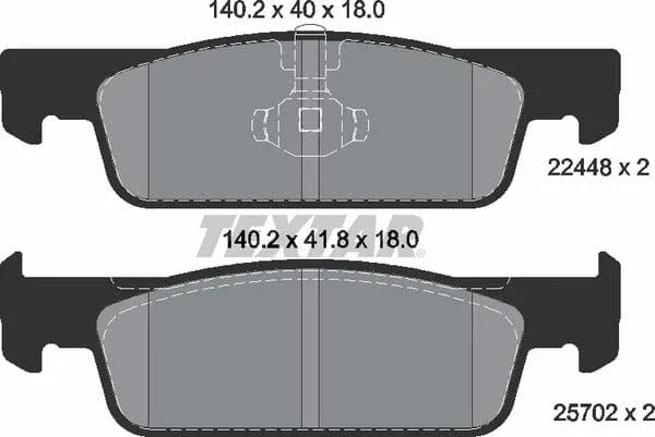 Textar Brake Pads Full Set Of 4 Front 2244801 - image 5