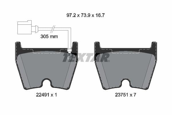 Textar Brake Pads Full Set Of 4 Front 2249101 - image 4
