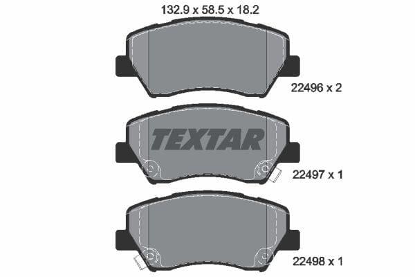 Textar Brake Pads Full Set Of 4 Front 2249601 - image 4