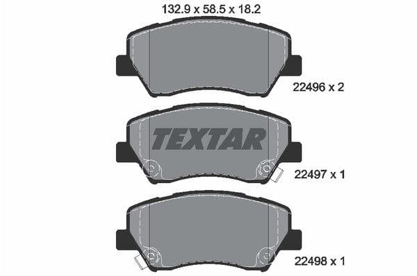 Textar Brake Pads Full Set Of 4 Front 2249601 - image 5