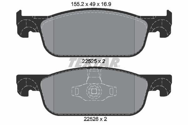 Textar Brake Pads Full Set Of 4 Front 2252501 - image 4