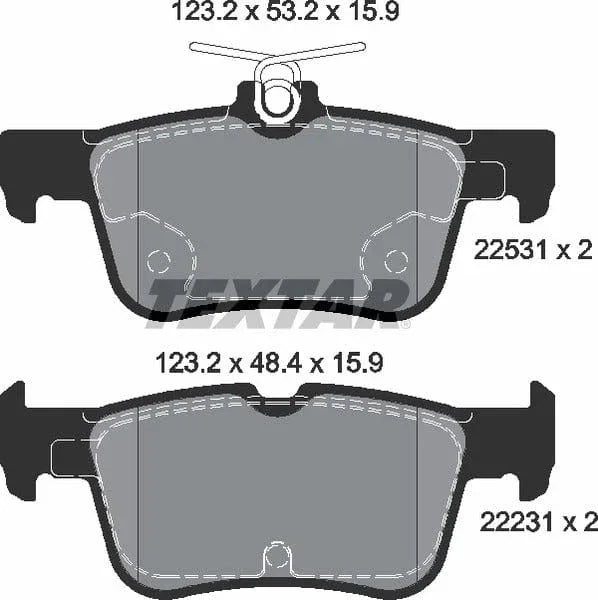 Textar Brake Pads Set Brake Pads Full Set Of 4 Rear 2253101 - image 5