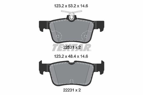 Textar Brake Pads Set Brake Pads Full Set Of 4 Rear 2253105 - image 4