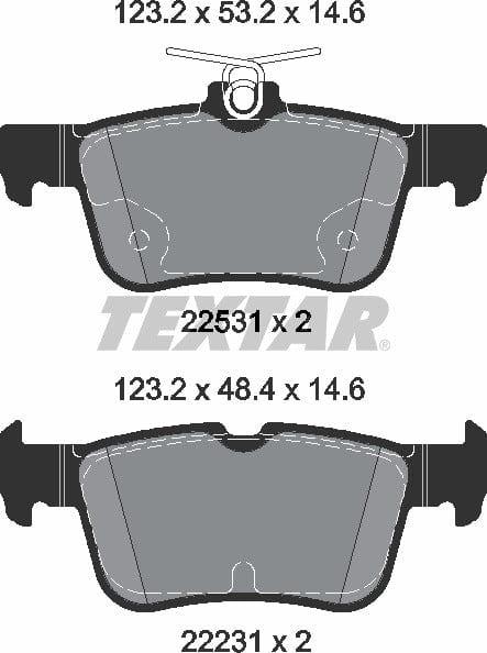 Textar Brake Pads Set Brake Pads Full Set Of 4 Rear 2253105 - image 5