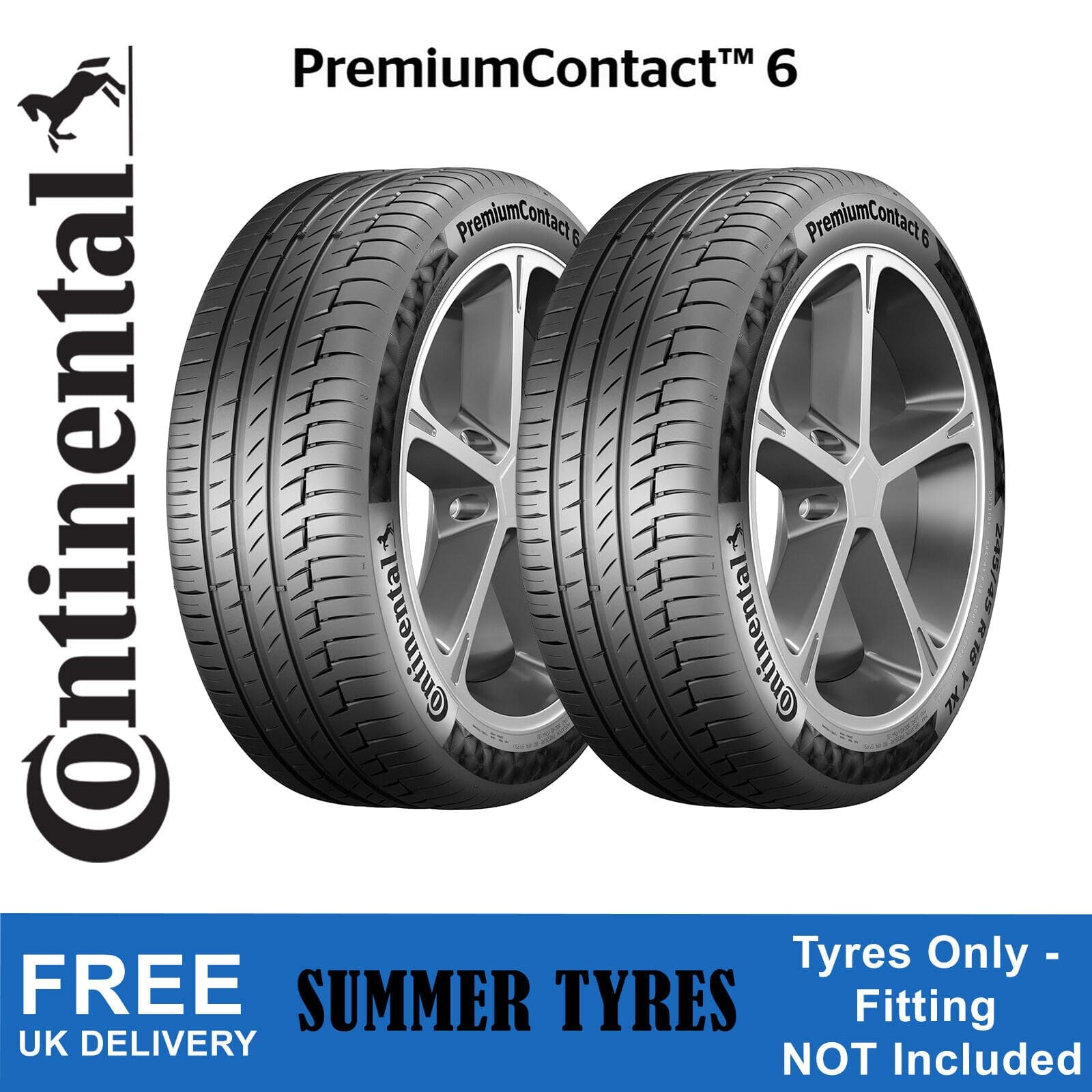 225/55/R19 Continental Tyres 225 55 19 99V FR Premium Contact 6